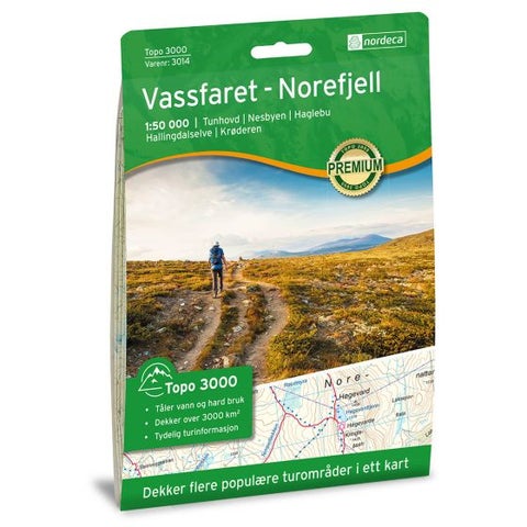 Vassfaret-Norefjell 1:50 000 - Topo 3000