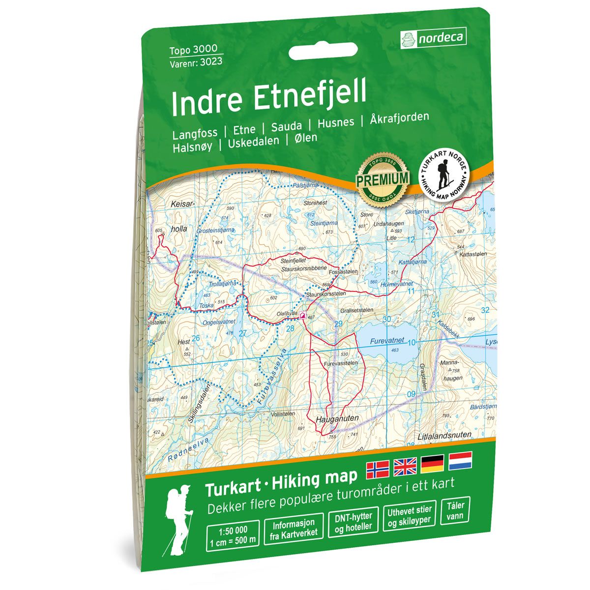 Indre Etnefjell 1:50 000