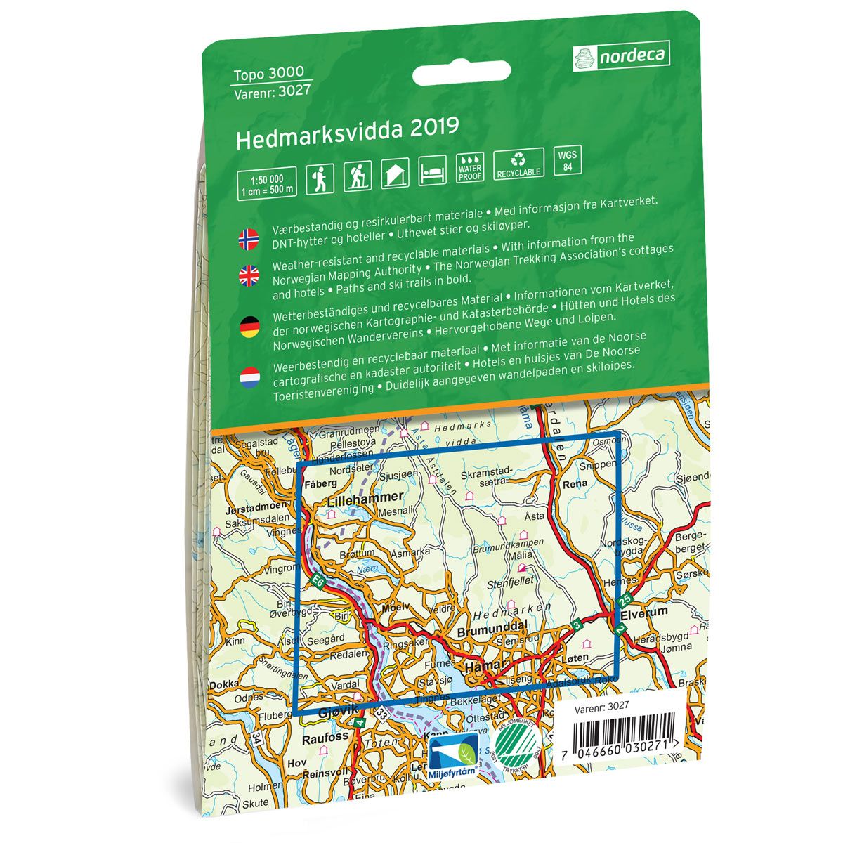 Hedmarksvidda 1:50 000 - Topo 3000