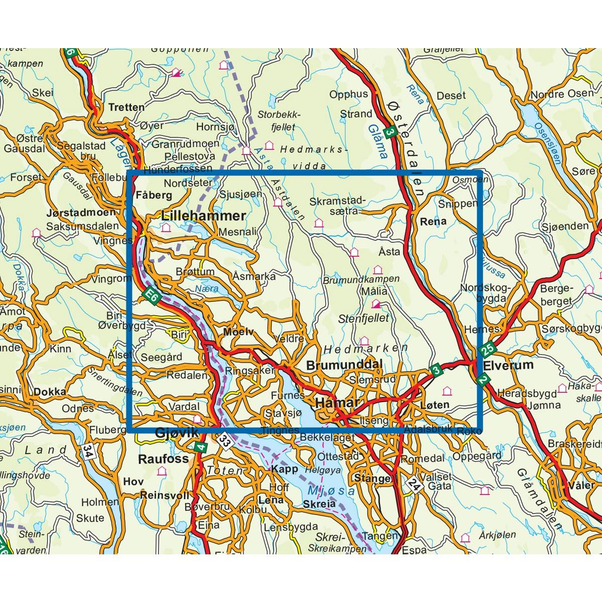 Hedmarksvidda 1:50 000