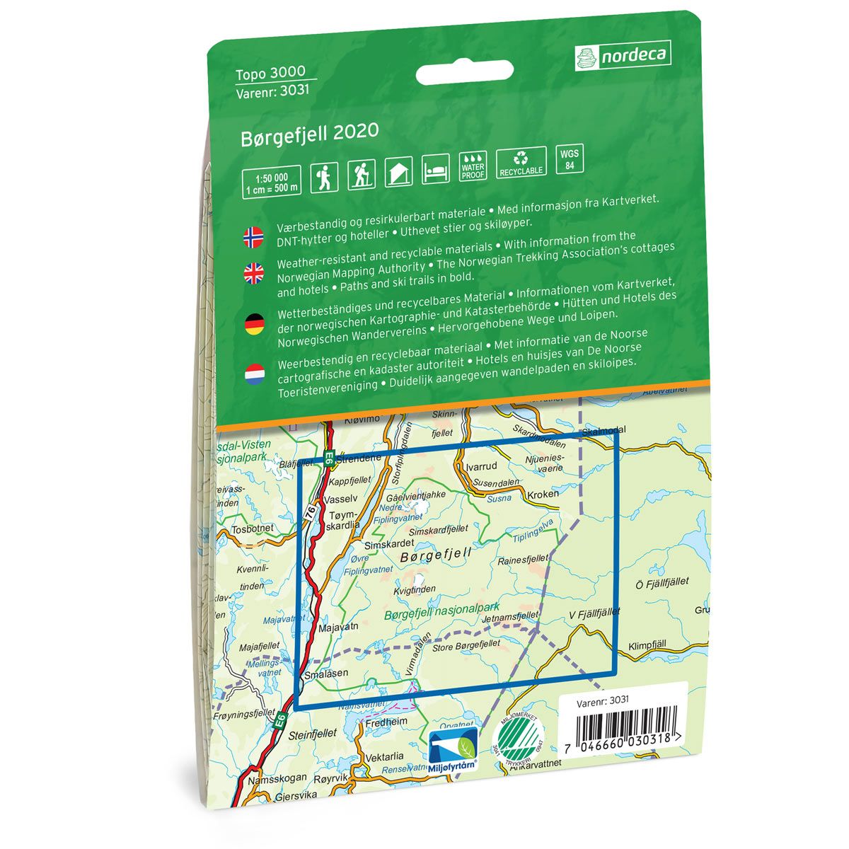 Børgefjell 1:50 000 - Topo 3000