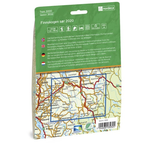 Finnskogen Sør 1.50 000 - Topo 3000