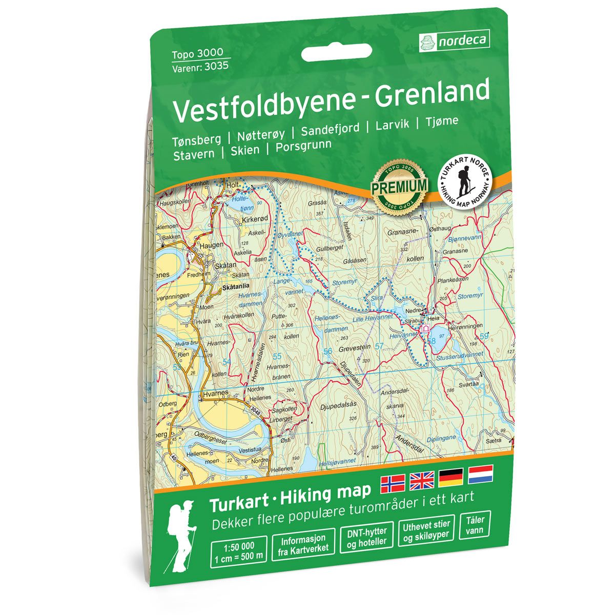 Vestfoldbyene-Grenland 1:50 000