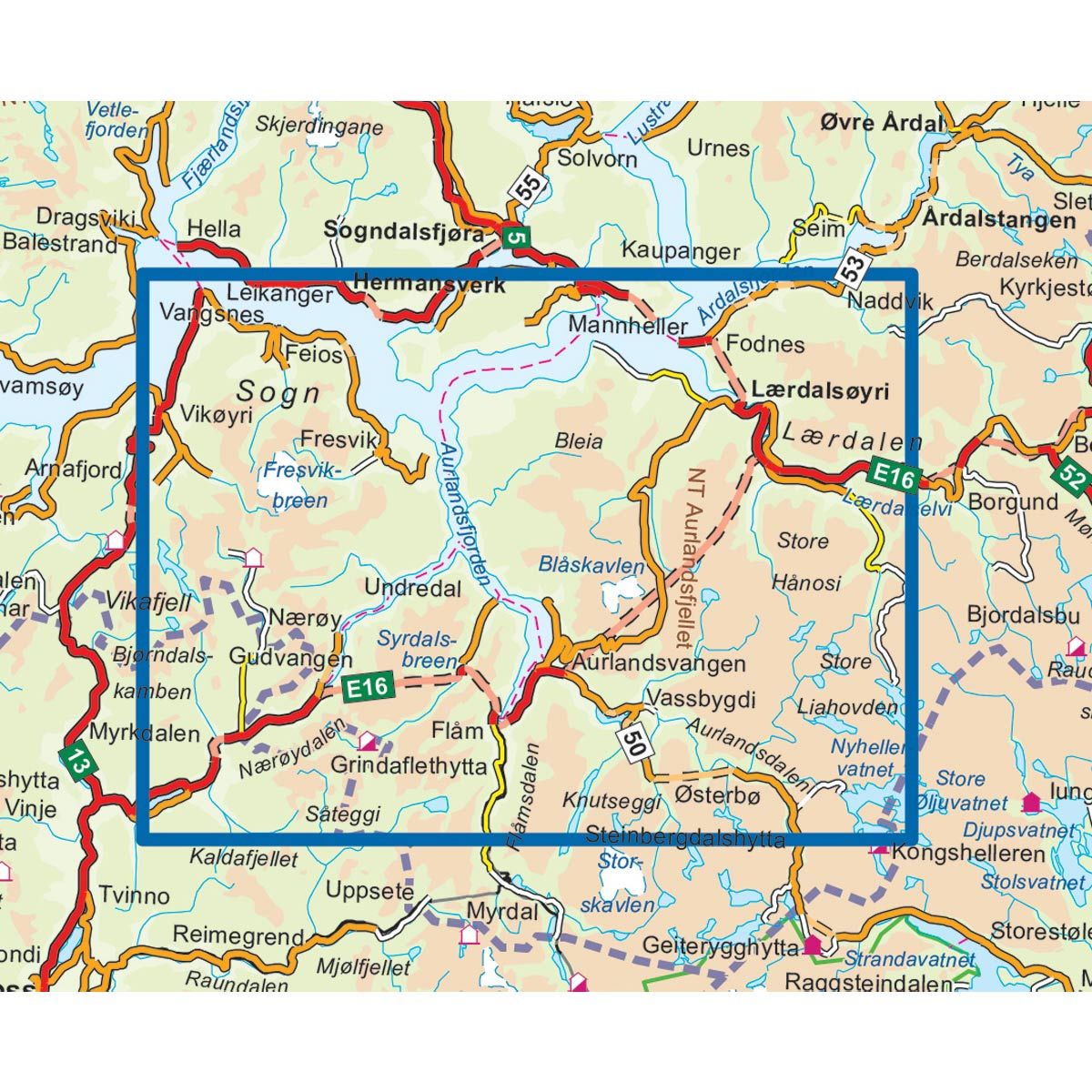 Nærøyfjorden 1:50 000