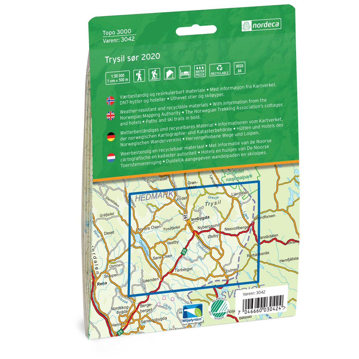 Trysil Sør 1:50 000 - Topo 3000