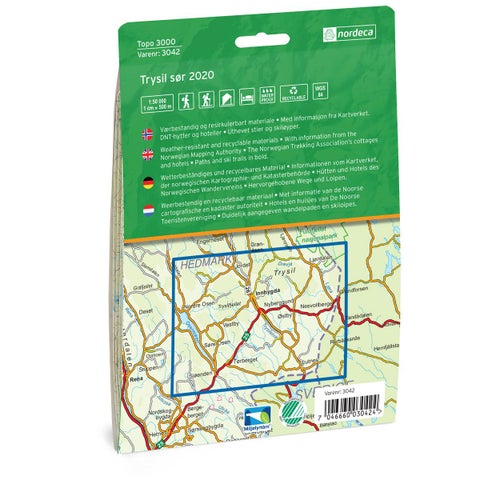 Trysil Sør 1:50 000 - Topo 3000