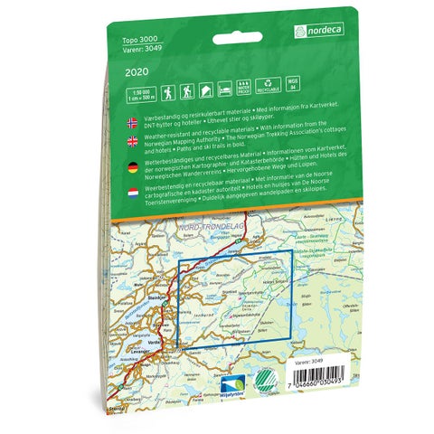 Skjækerfjella 1:50 000 - Topo 3000