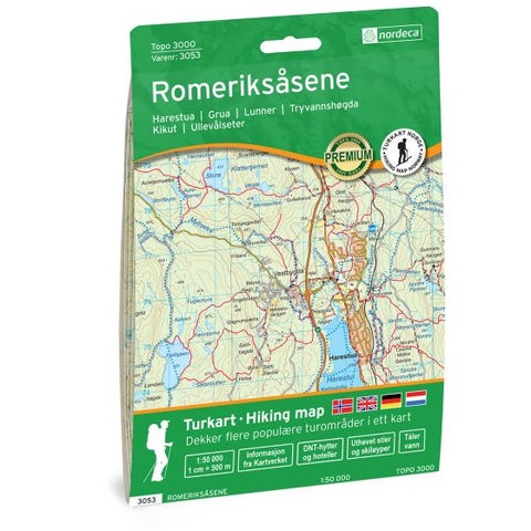 Romeriksåsene 1:50 000 - Topo 3000