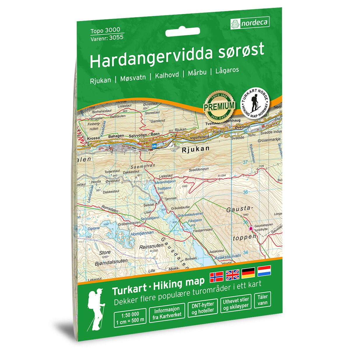 Hardangervidda sørøst 1:50 000 - Topo 3000