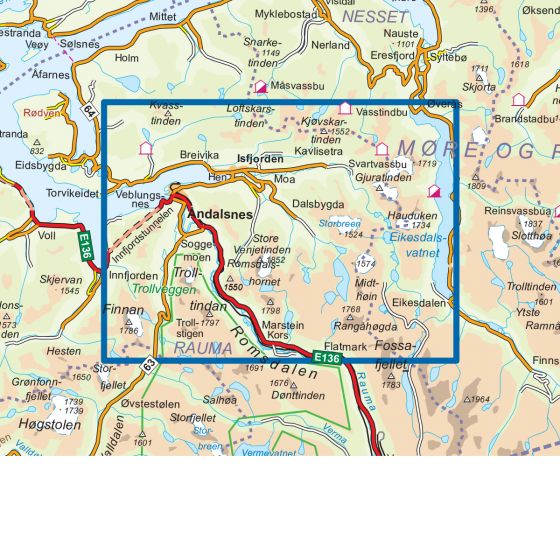 Romsdalseggen 1:25 000