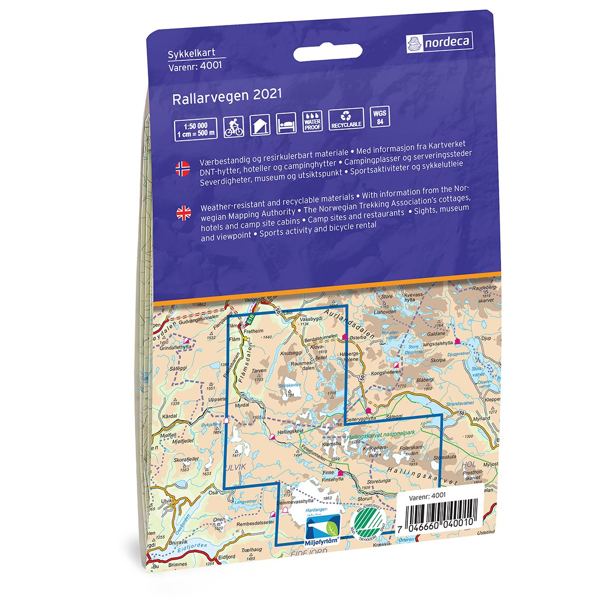 Rallarvegen 1:50 000 - Sykkelkart