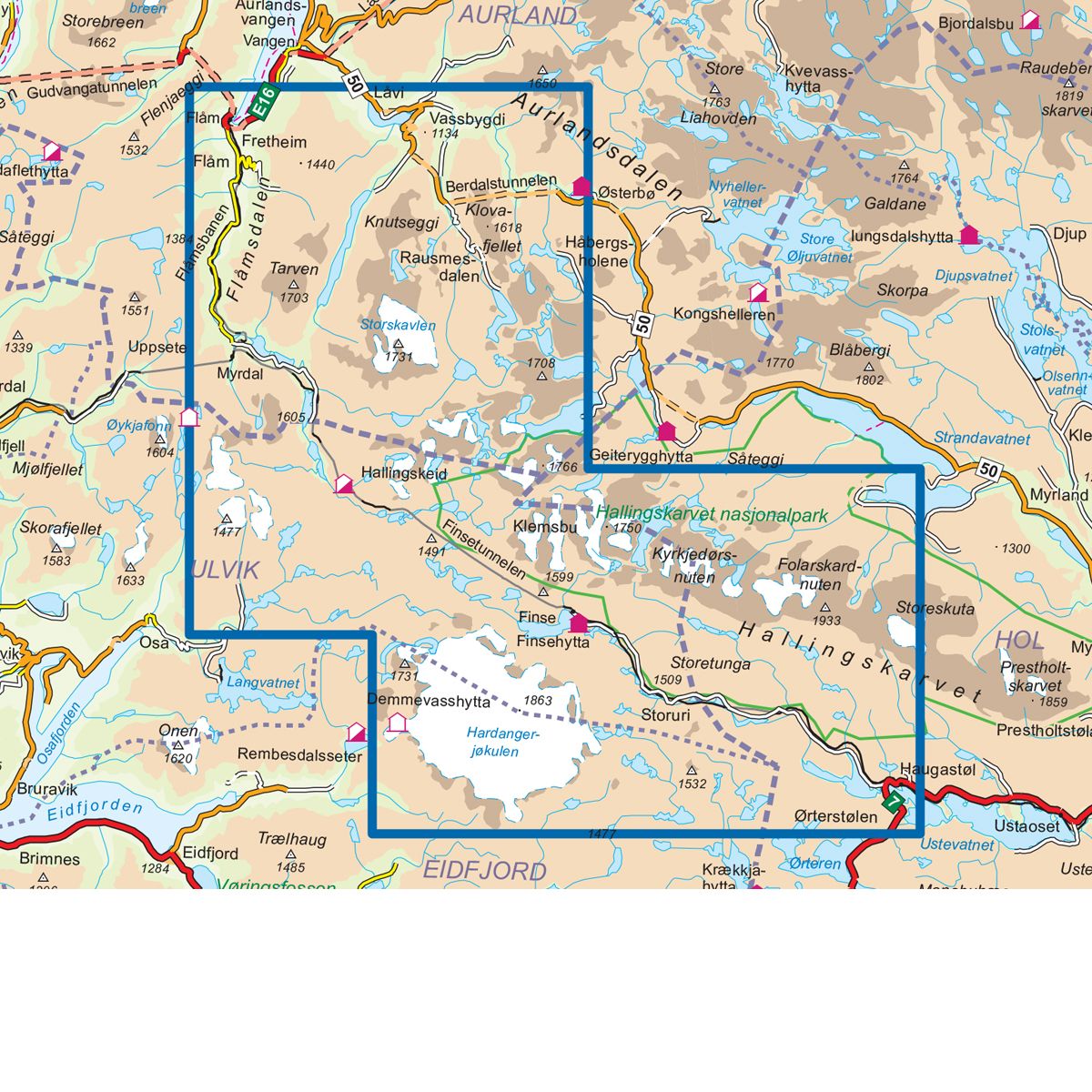 Rallarvegen 1:50 000
