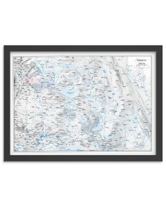 Veggkart Sjusjøen 1:50 000 - Veggkart Norge