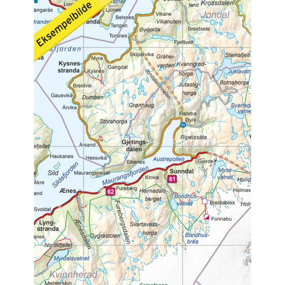 The South West Coast / Sørvestlandet 1:250 000