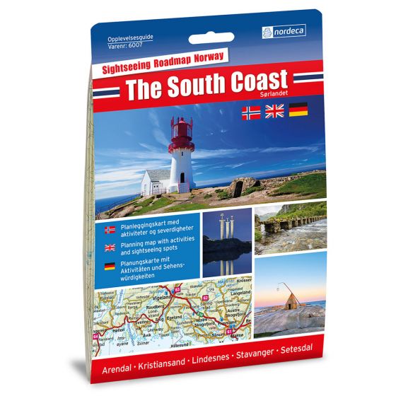 The South Coast  / Sørlandet 1:250 000 - Bilguide for aktiviteter, attraksjoner og severdig