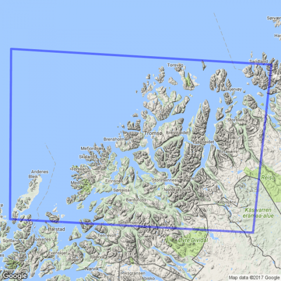 Tromsø 1:250 000 m/hefte