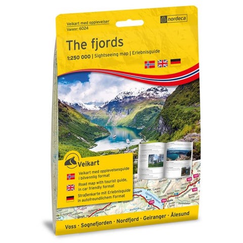 The fjords 1:250 000 m/hefte - Bilguide for aktiviteter, attraksjoner og severdig