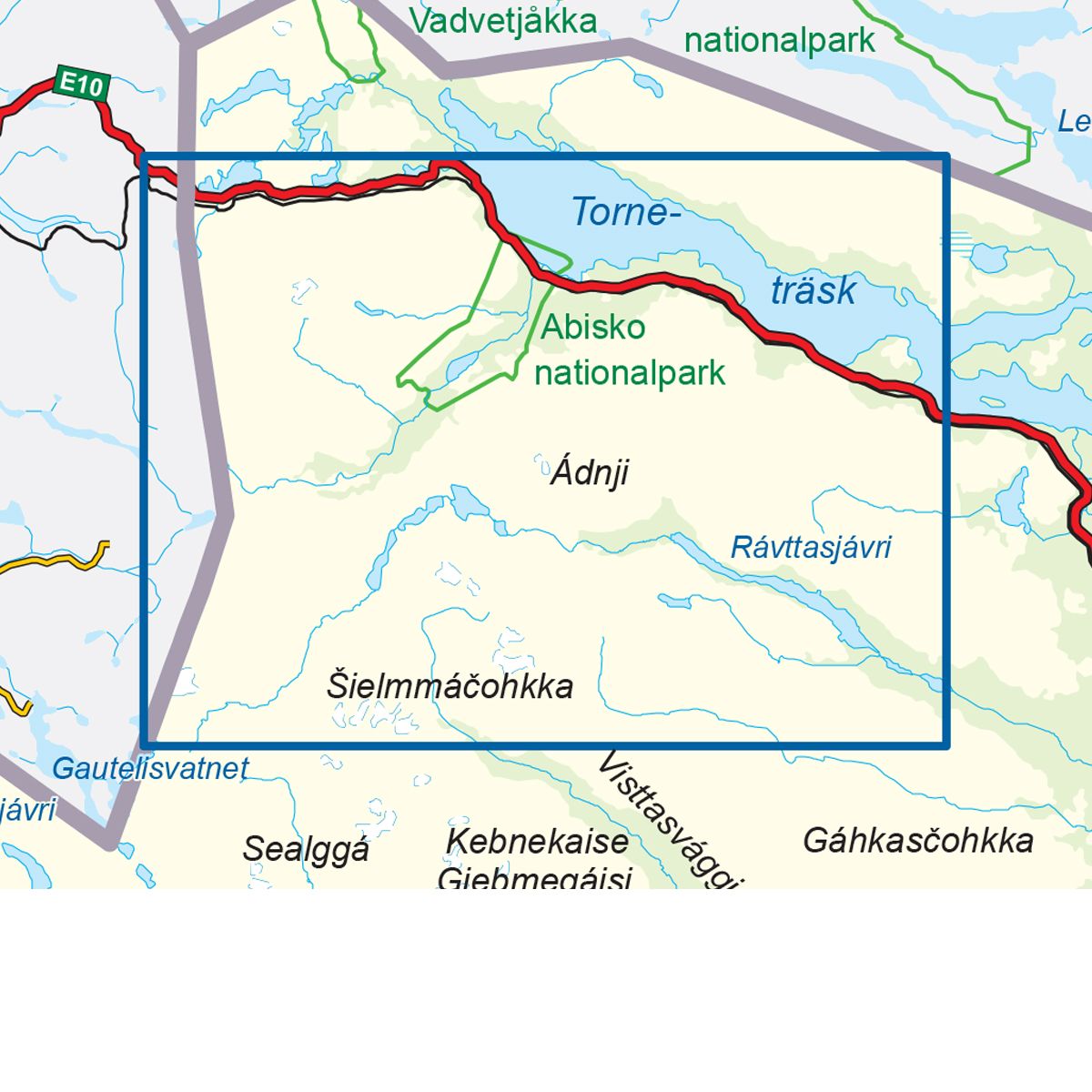 Kungsleden-Abisko 1:50 000