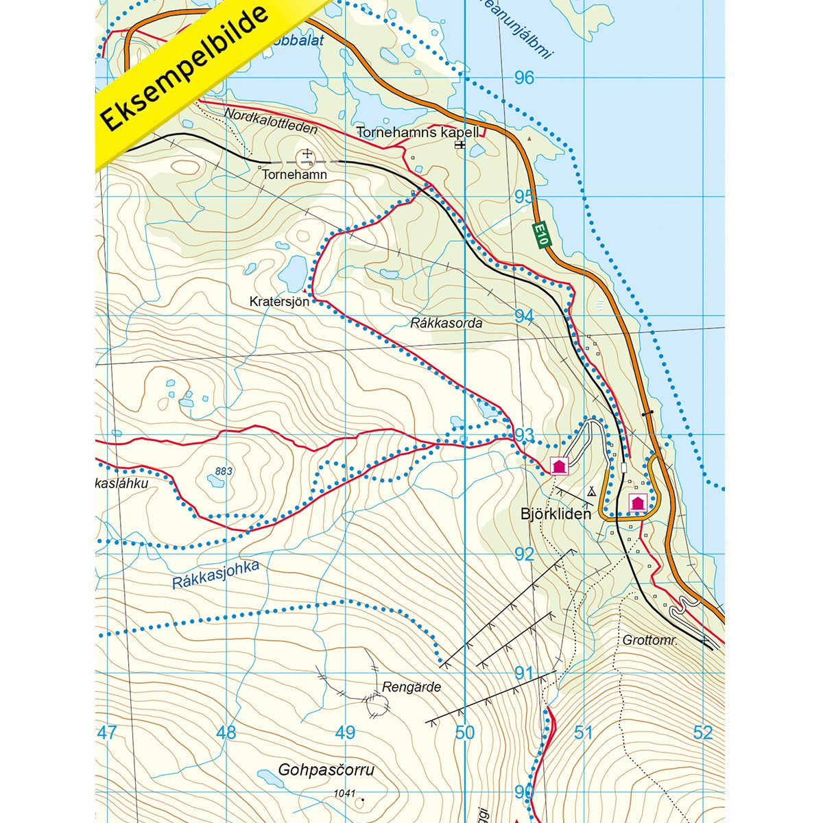 Kungsleden-Abisko 1:50 000