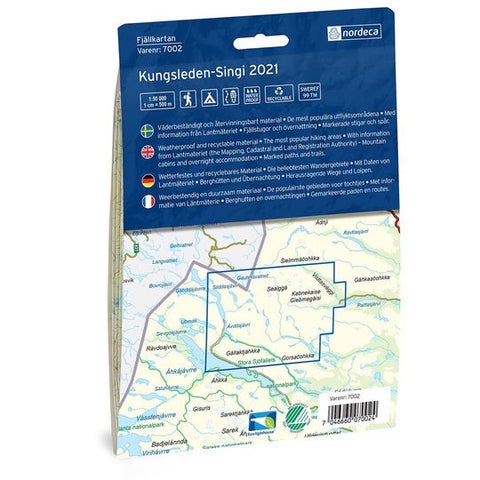 Kungsleden-Singi 1:50 000 - Svensk fjellkart