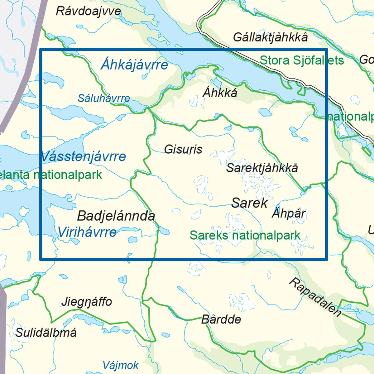 Kungsleden-Padjelanta 1:50 000