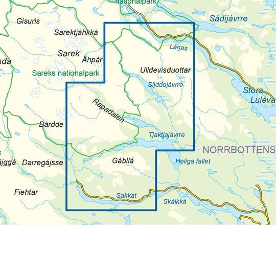 Kungsleden-Saltoluokta 1:50 000