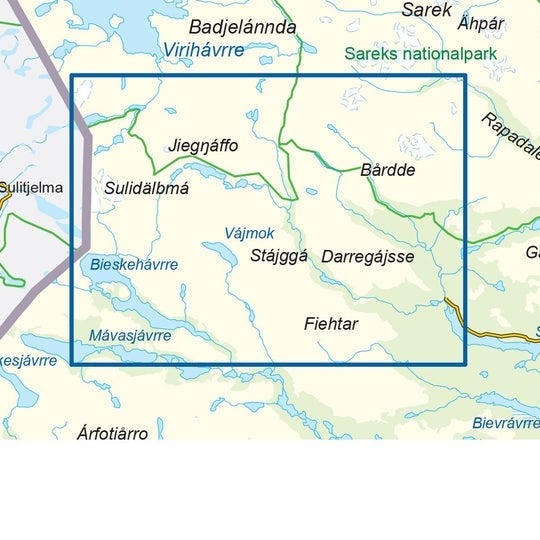 Kungsleden-Kvikkjokk 1:50 000