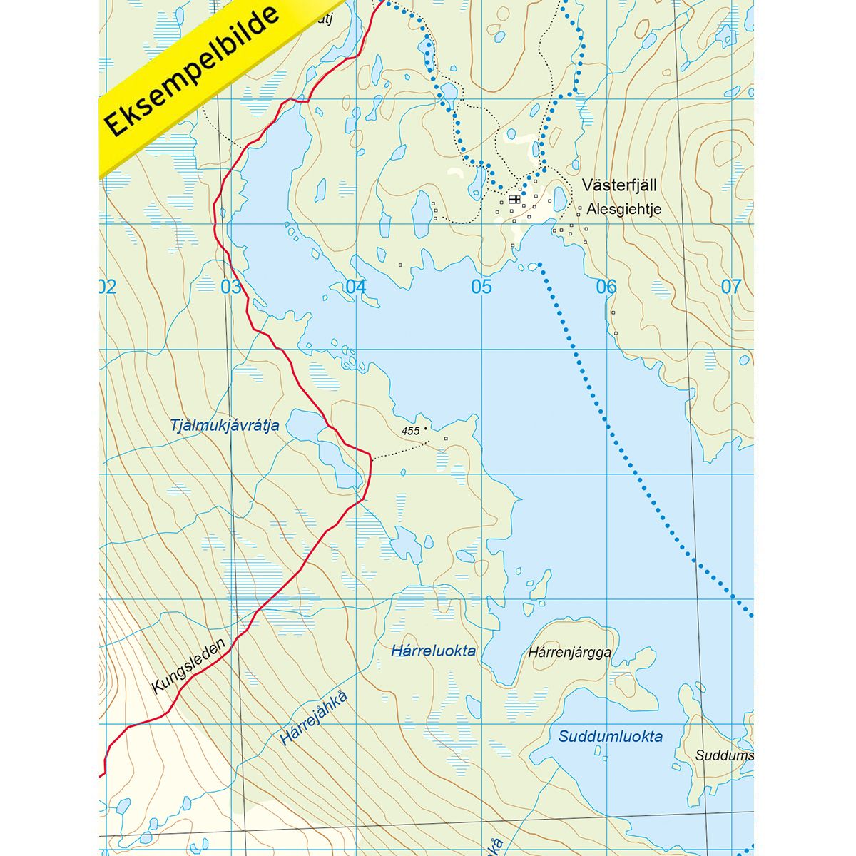 Kungsleden-Västerfjäll 1:50 000