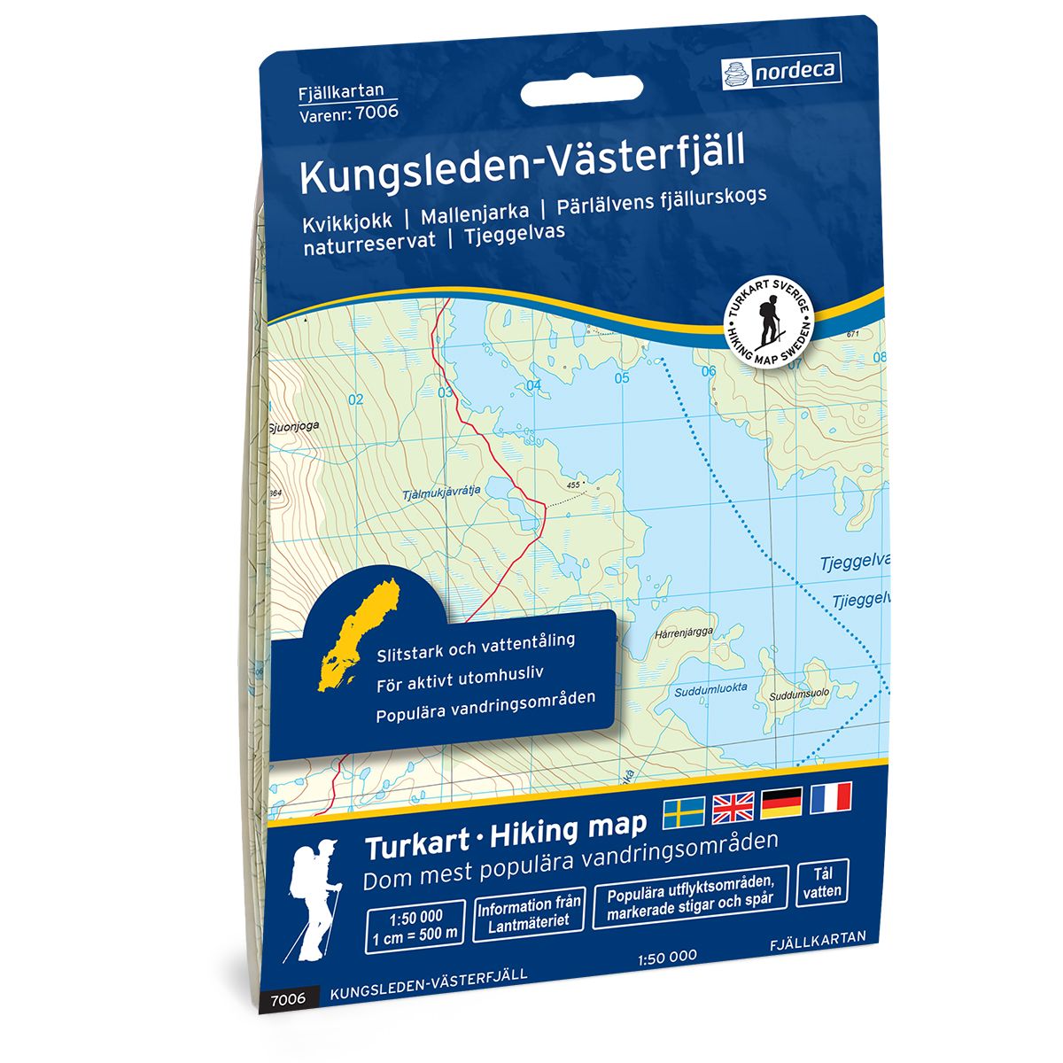 Kungsleden-Västerfjäll 1:50 000