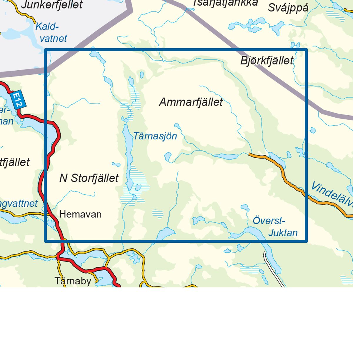 Kungsleden-Hemavan 1:50 000