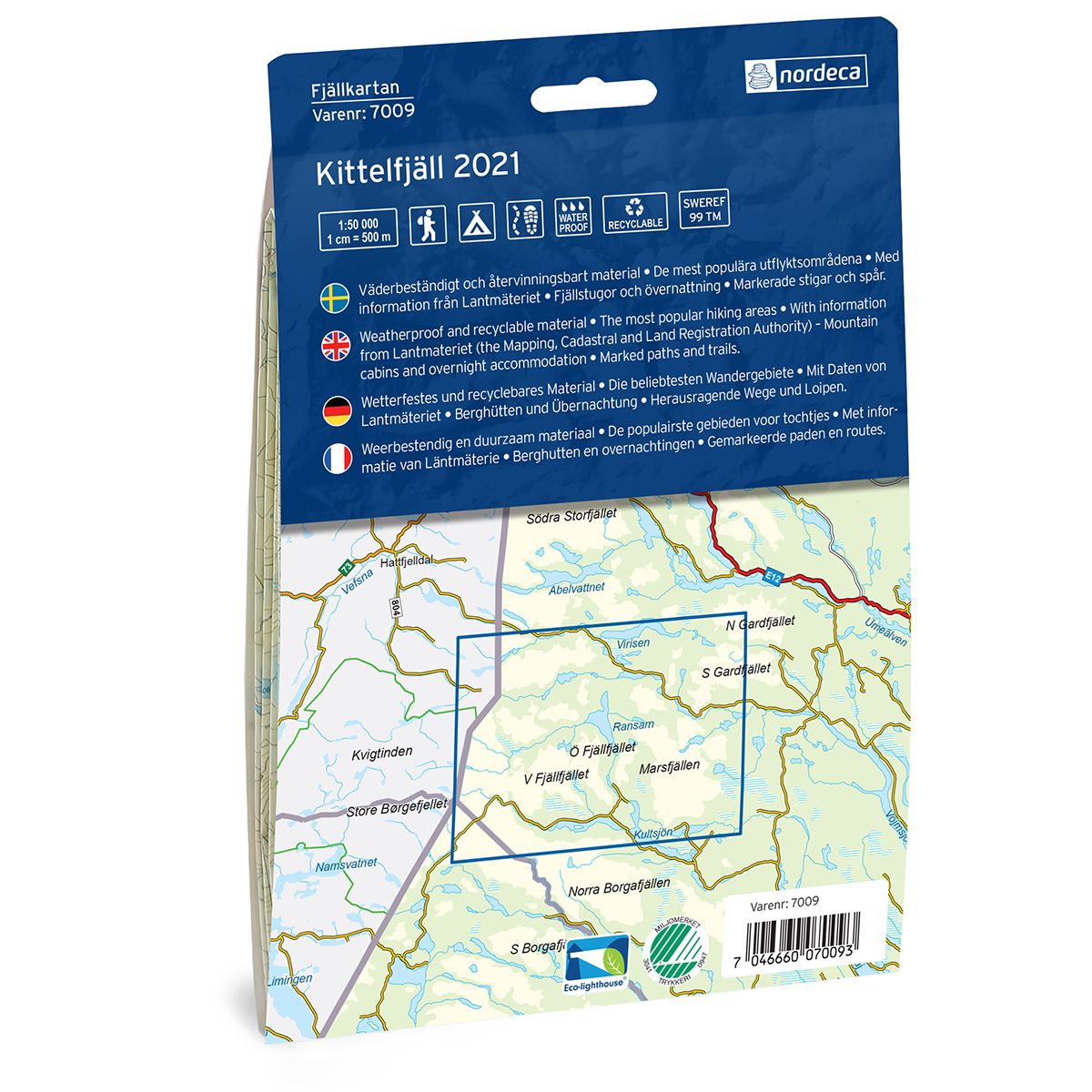 Kittelfjäll 1:50 000 - Svensk fjellkart