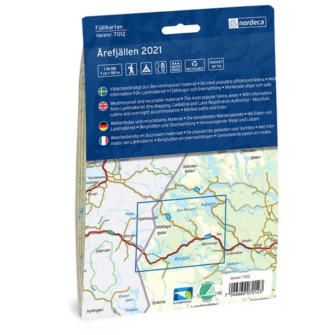 Årefjällen 1:50 000 - Svensk fjellkart