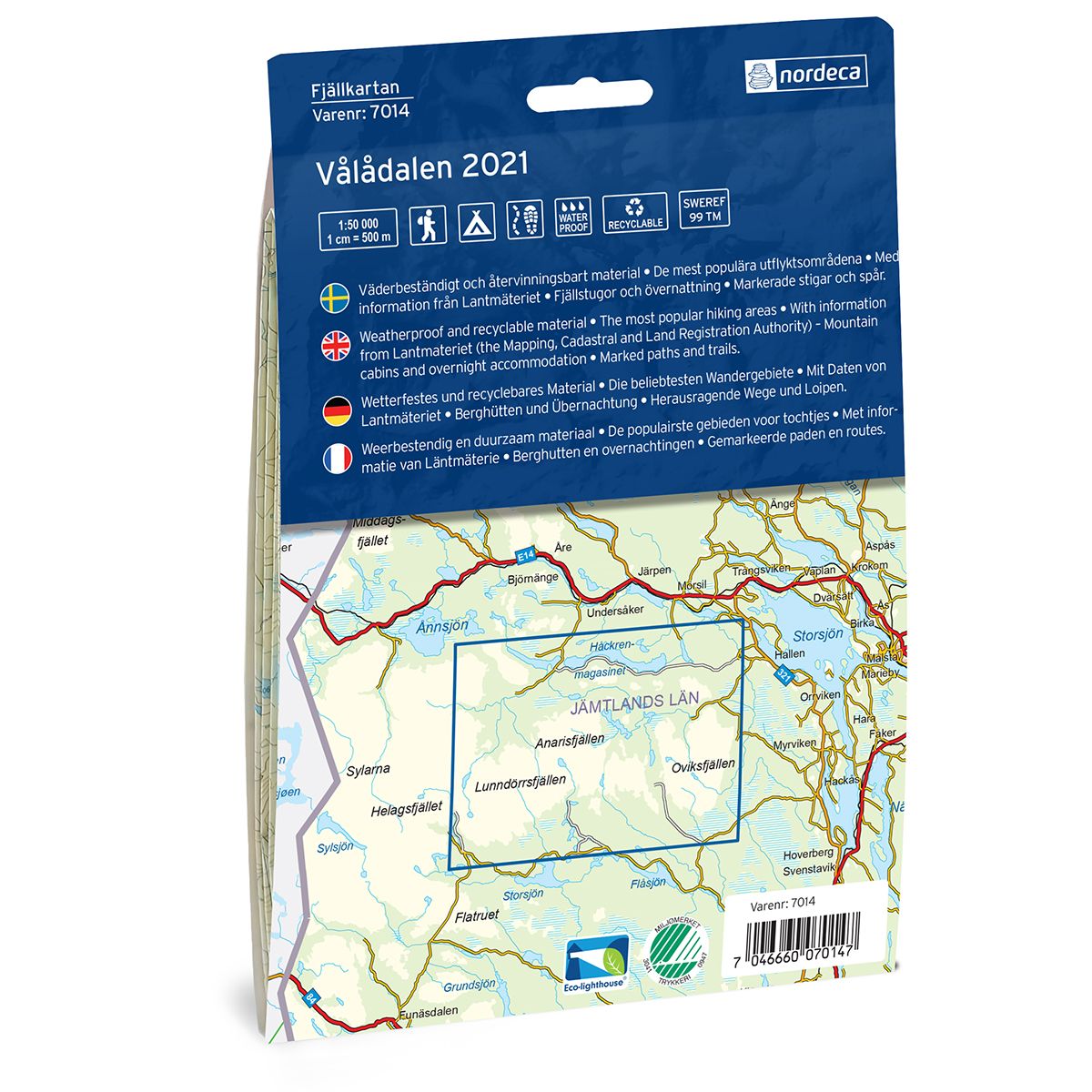 Vålådalen 1:50 000 - Svensk fjellkart