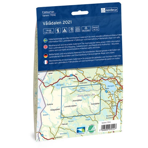 Vålådalen 1:50 000 - Svensk fjellkart