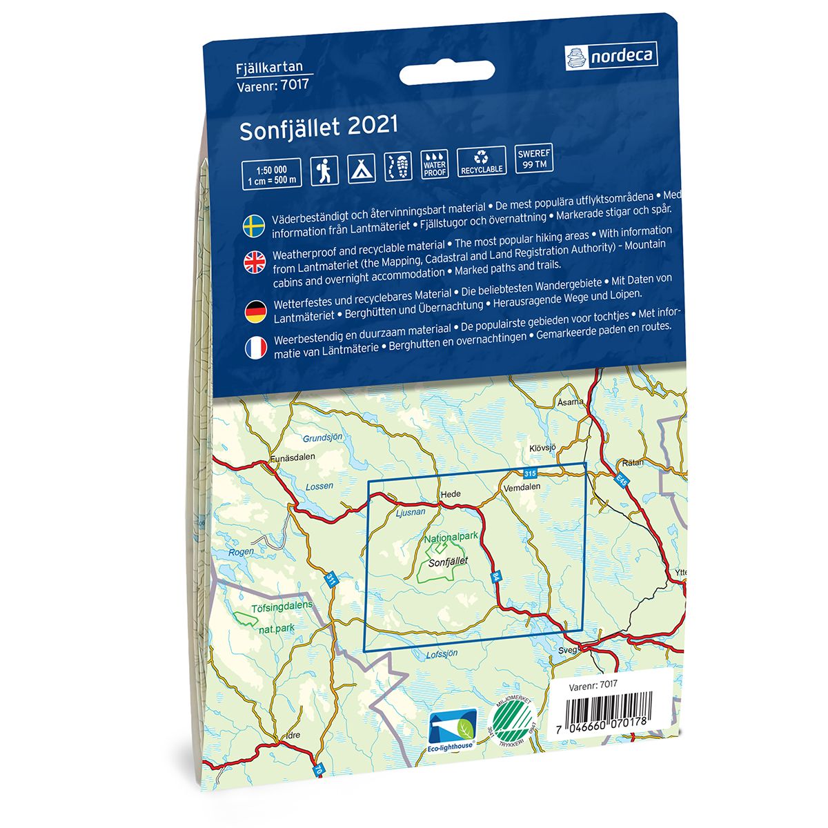 Sonfjället 1:50 000 - Svensk fjellkart