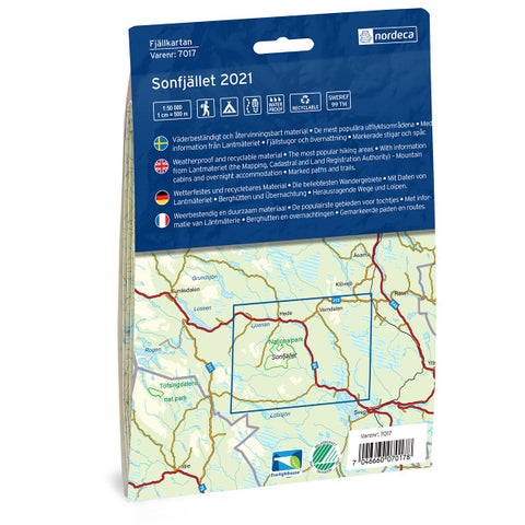 Sonfjället 1:50 000 - Svensk fjellkart