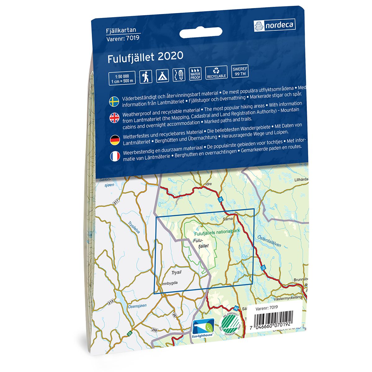 Fulufjället 1:50 000 - Svensk fjellkart