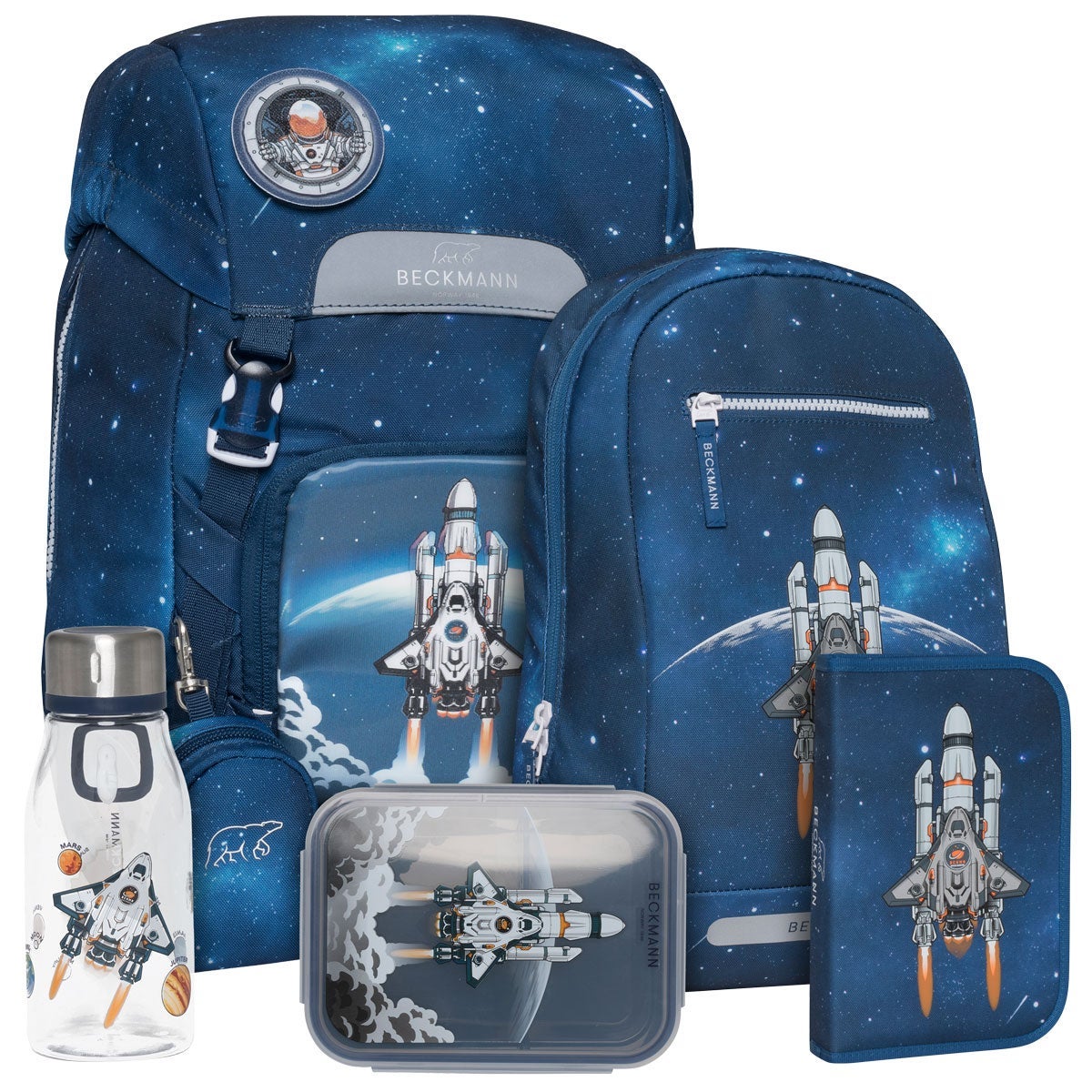 Pakke skolesekk 1.kl Space Mission Classic 22L - Beckmann