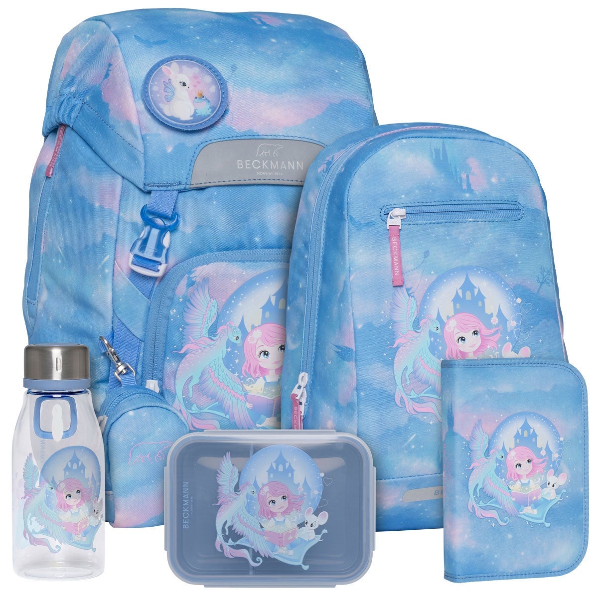Pakke skolesekk 1.kl Fairytale 22L - Beckmann