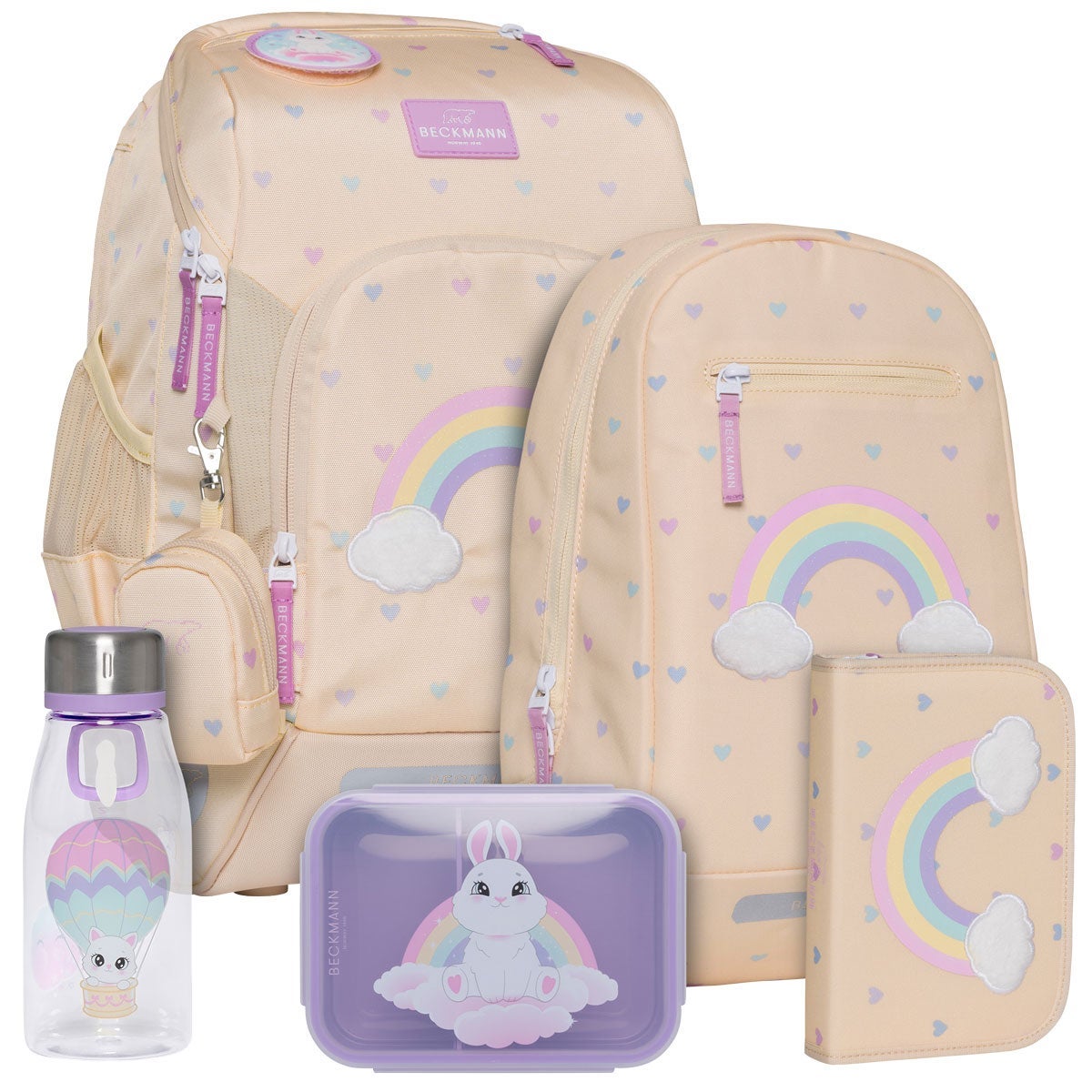 Pakke skolesekk 1.kl Yellow Hearts Active Air FLX - Beckmann