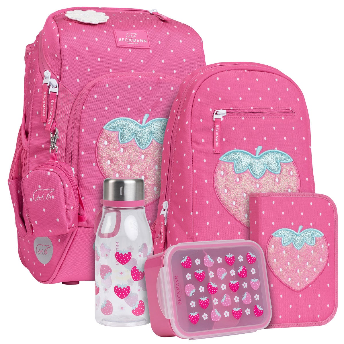 Pakke skolesekk 1.kl Strawberry Active Air FLX - Beckmann