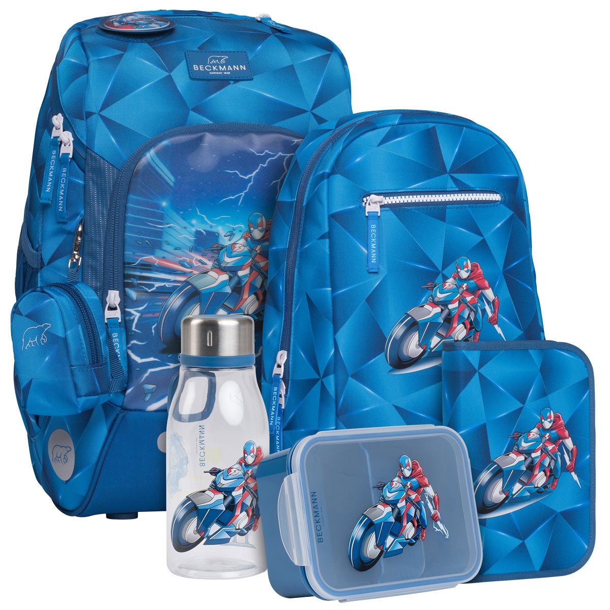 Pakke skolesekk 1.kl Blue Lightning Active Air FLX - Beckmann
