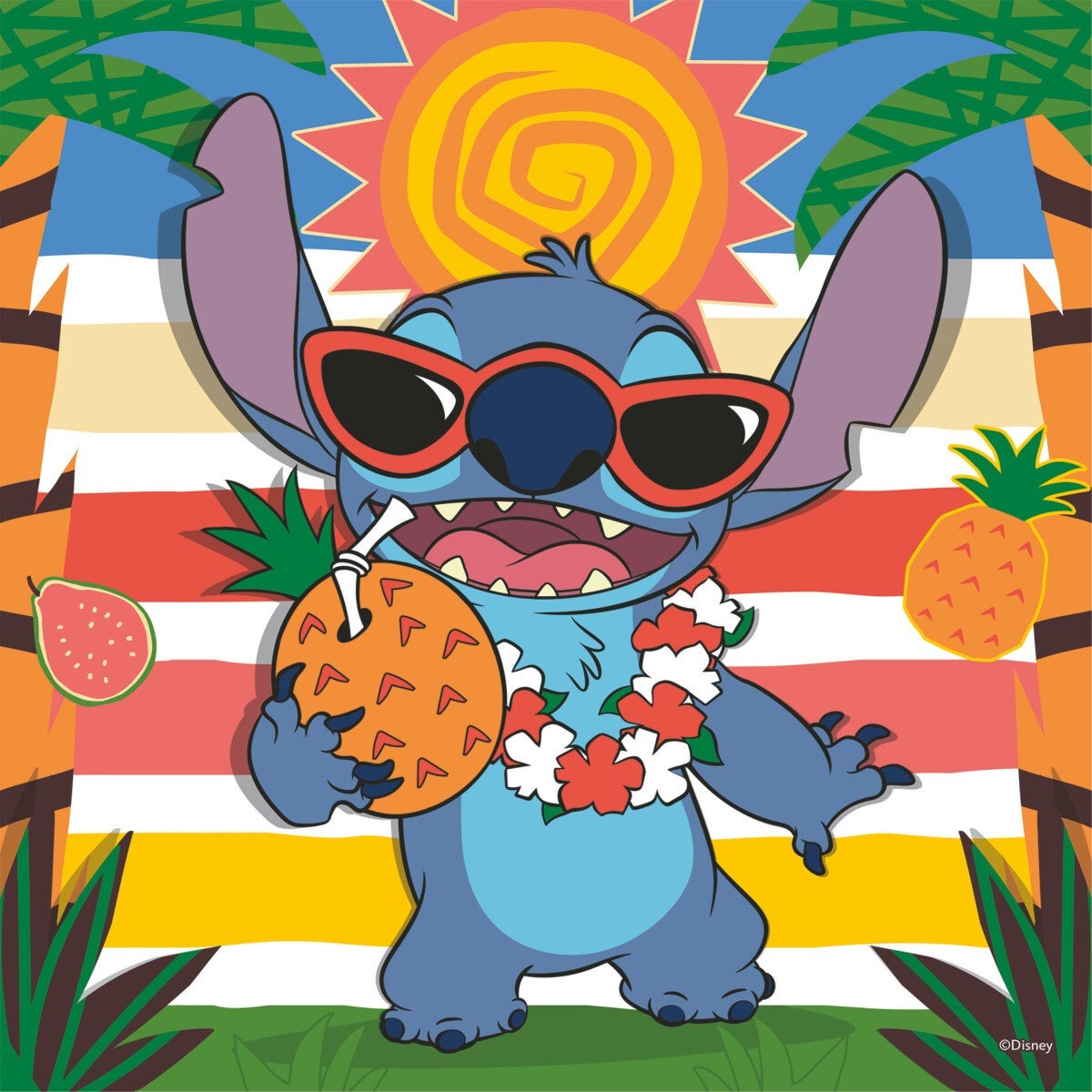 Puslespill 3x49 WD Stitch Aloha Ravensburger