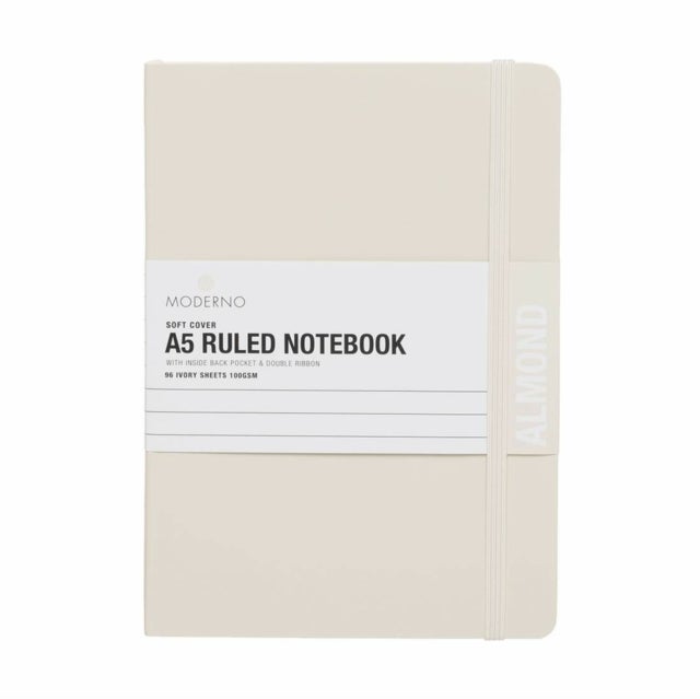 Notatbok Moderno Almond A5 Myk Linjer