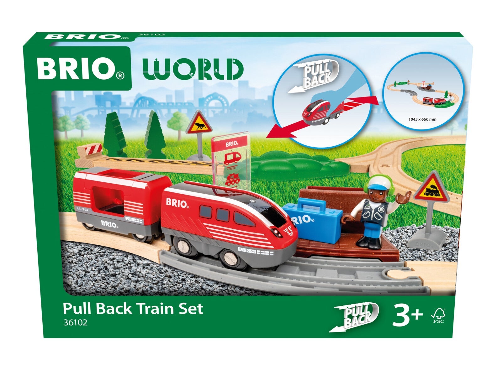Brio Pull Back Train Set