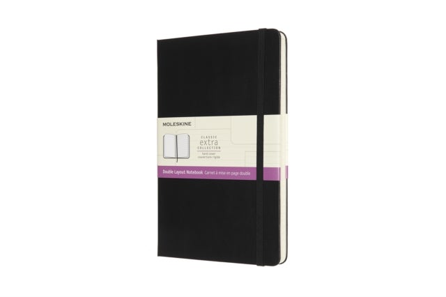 Moleskine Notatbok Double Layout 13x21cm Sort