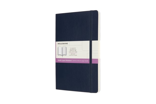 Notatbok Moleskine L linjert/blank Blå Soft