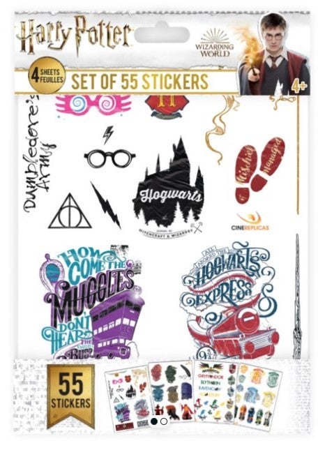 Klistremerker Harry Potter Sett m/55stk