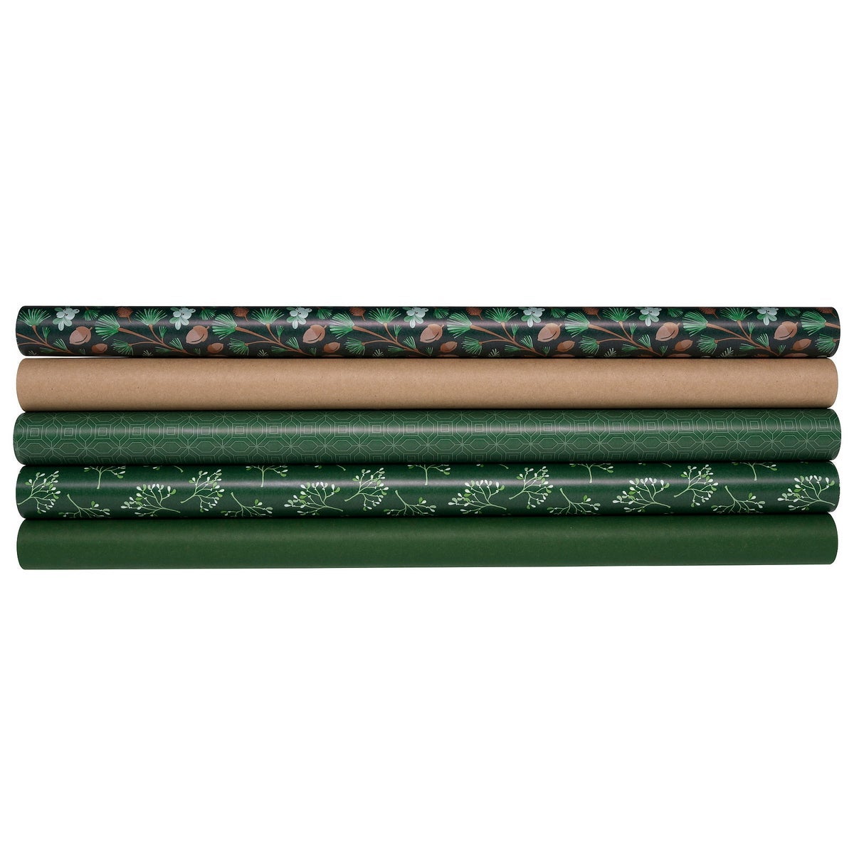 Gavepapir 5pk Grønn
