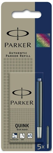 Blekkpatron Parker Quink Permanent Blåsort 5pk